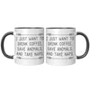 11oz Accent Mug - Drink Coffee Save Animals
