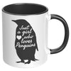 11oz Accent Mug - Just a Girl Who Loves Penguins