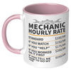 11oz Accent Mug - Mechanic Hourly Rate