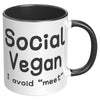 11oz Accent Mug - Social Vegan