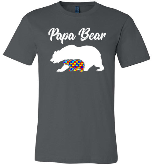 Autism Papa Bear Canvas