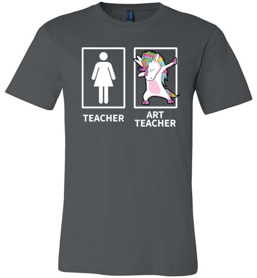 Dabbing Unicorn Art Teacher Canvas