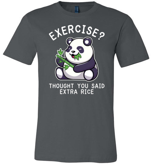 Panda Exercise Extra Fries Canvas