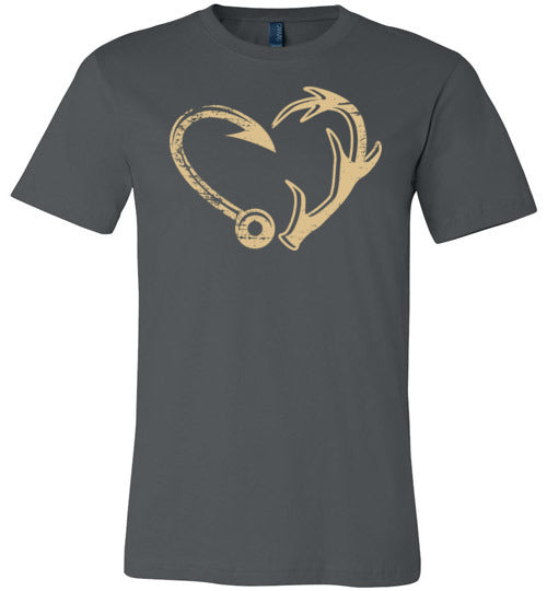 Fishing Hunting Heart Canvas 2
