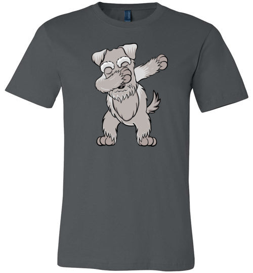 Dabbing Schnauzer Dog Canvas