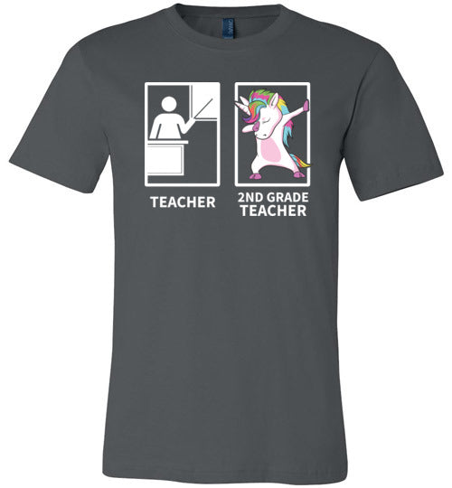 Dabbing Unicorn 2nd Grade Teacher Canvas