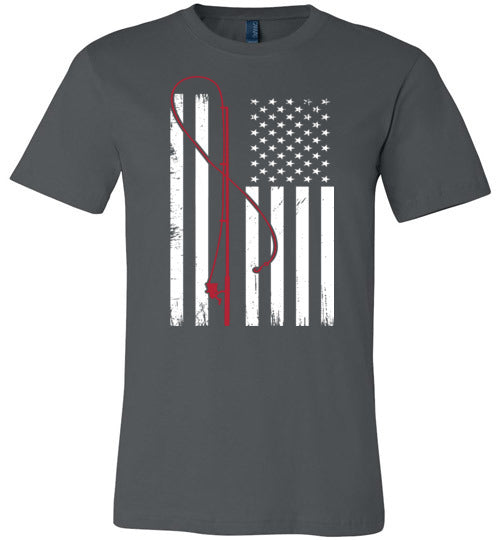 Fishing American Flag Canvas