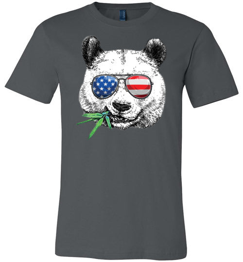 Panda American Flag Sunglasses Face Canvas