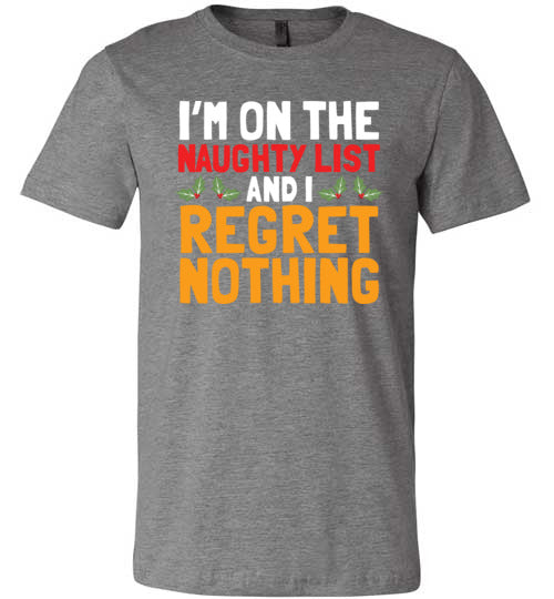 Naughty List Regret Nothing Canvas