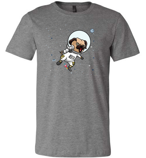 Astronaut Pug In Space Canvas