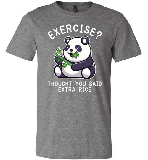 Panda Exercise Extra Fries Canvas