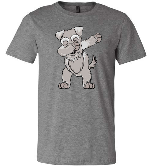 Dabbing Schnauzer Dog Canvas