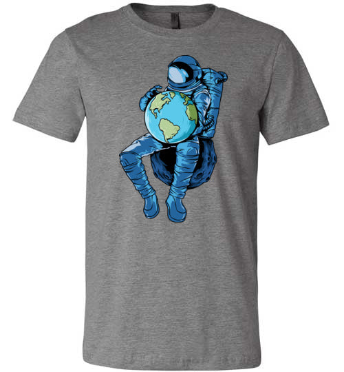 Astronaut Holding Earth Canvas