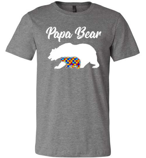 Autism Papa Bear Canvas
