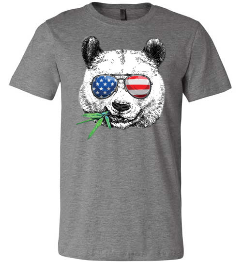 Panda American Flag Sunglasses Face Canvas