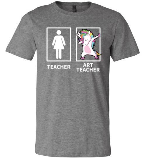 Dabbing Unicorn Art Teacher Canvas