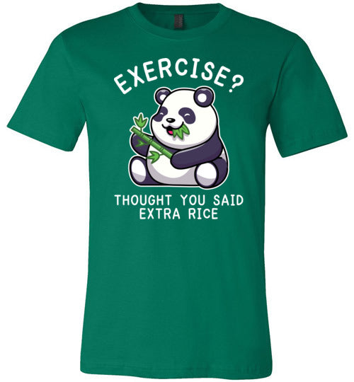 Panda Exercise Extra Fries Canvas