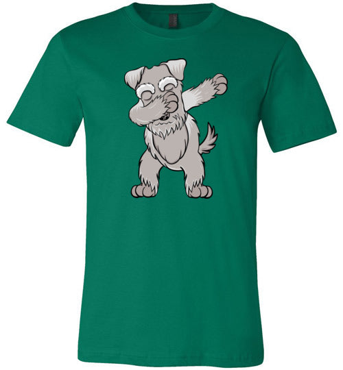 Dabbing Schnauzer Dog Canvas