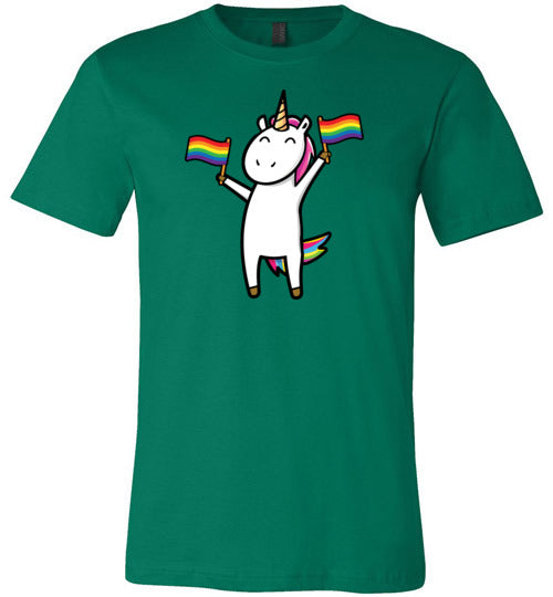 Gay Unicorn LGBT Rainbow Flags Canvas