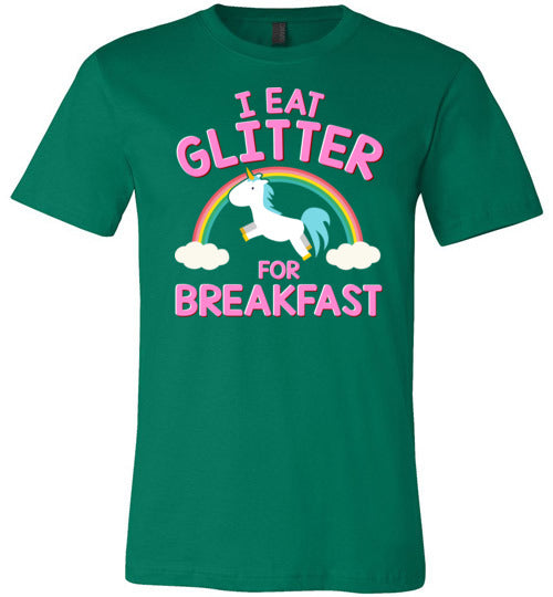 Unicorn I Eat Glitter For Breakfast Canvas