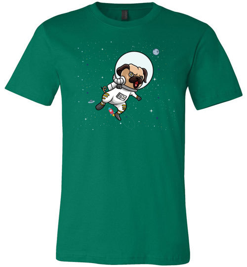 Astronaut Pug In Space Canvas