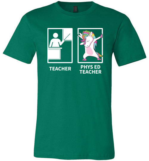 Phys Ed Teacher Unicorn Canvas