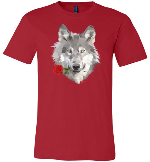 Realistic Wolf Rose Canvas