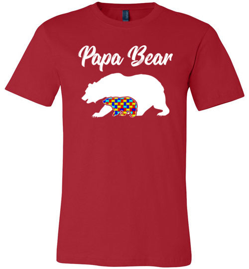 Autism Papa Bear Canvas