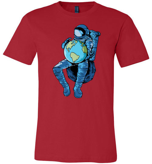 Astronaut Holding Earth Canvas