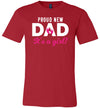 Proud New Dad Its A Girl Canvas