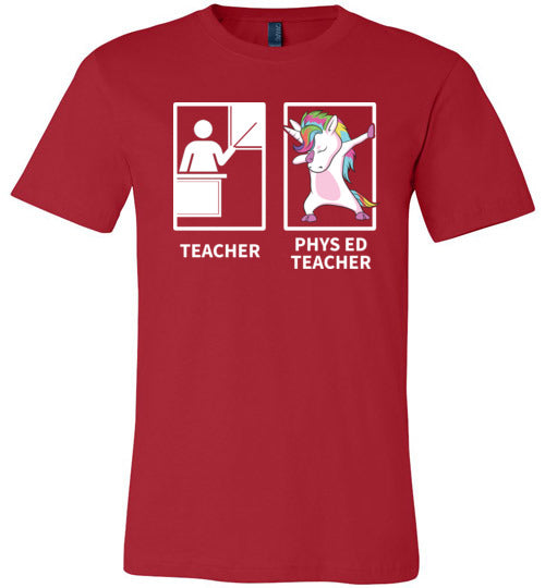 Phys Ed Teacher Unicorn Canvas