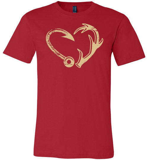 Fishing Hunting Heart Canvas 2