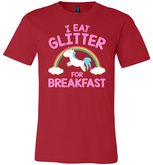 Unicorn I Eat Glitter For Breakfast Canvas