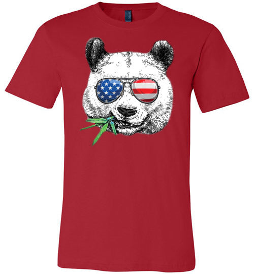 Panda American Flag Sunglasses Face Canvas