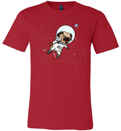 Astronaut Pug In Space Canvas