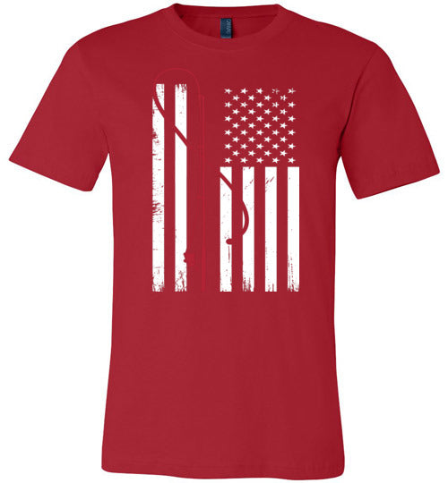 Fishing American Flag Canvas