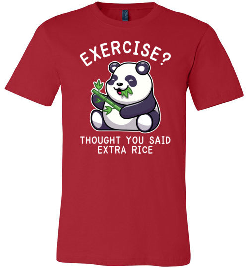 Panda Exercise Extra Fries Canvas
