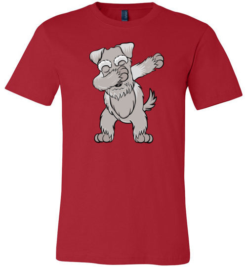 Dabbing Schnauzer Dog Canvas