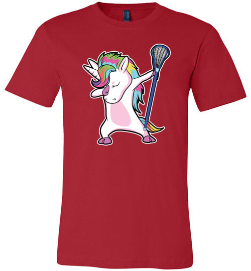 Dabbing Unicorn Lacrosse Canvas