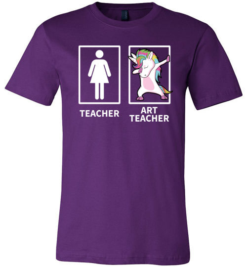 Dabbing Unicorn Art Teacher Canvas