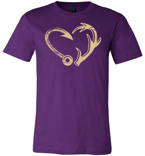 Fishing Hunting Heart Canvas 2