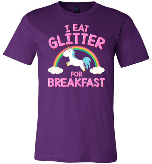 Unicorn I Eat Glitter For Breakfast Canvas