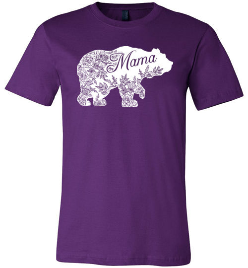 Floral Mama Bear Canvas