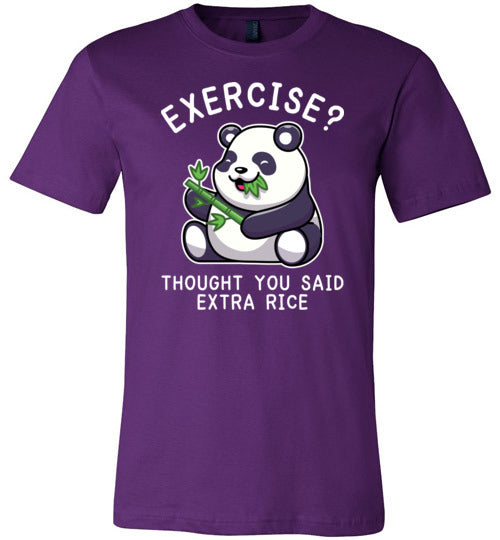 Panda Exercise Extra Fries Canvas