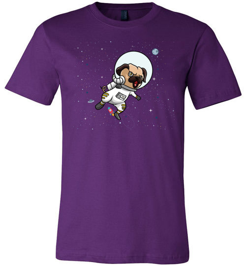 Astronaut Pug In Space Canvas