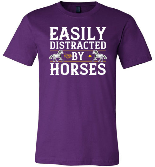 Easily Distracted By Horses Canvas