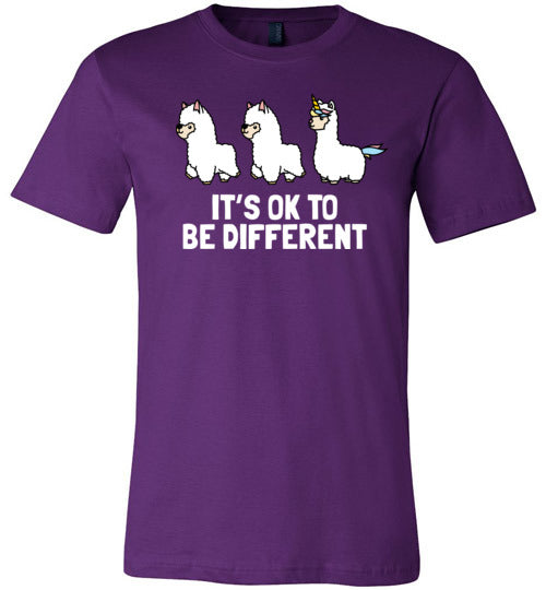 Alpaca Its Ok To Be Different Canvas