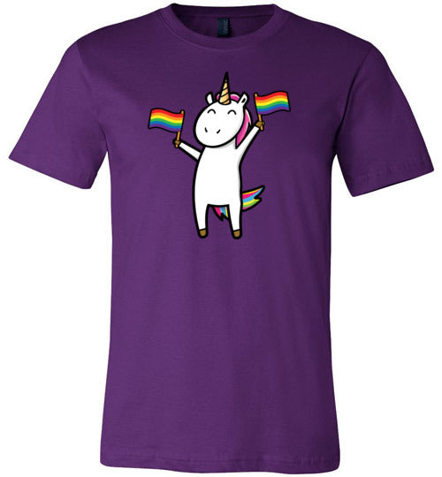Gay Unicorn LGBT Rainbow Flags Canvas