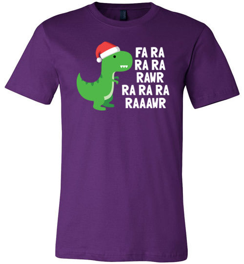 Dinosaur Christmas Fa Ra Ra Rawr Canvas