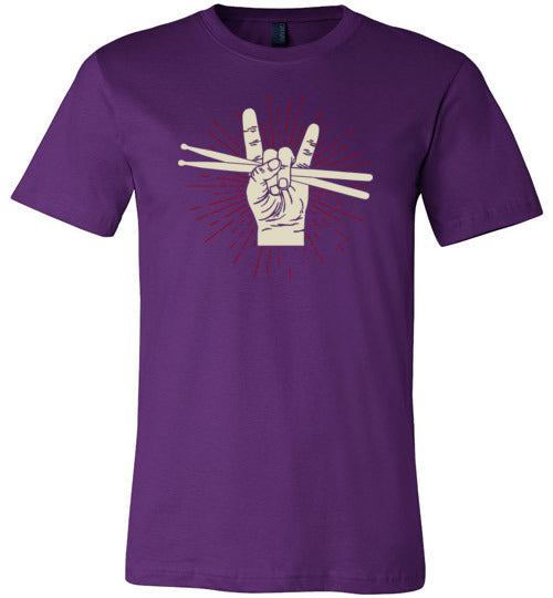 Drummer Drum Rock Hand Canvas